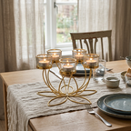 Iron Candelabra Candle Holder, lifestyle photo