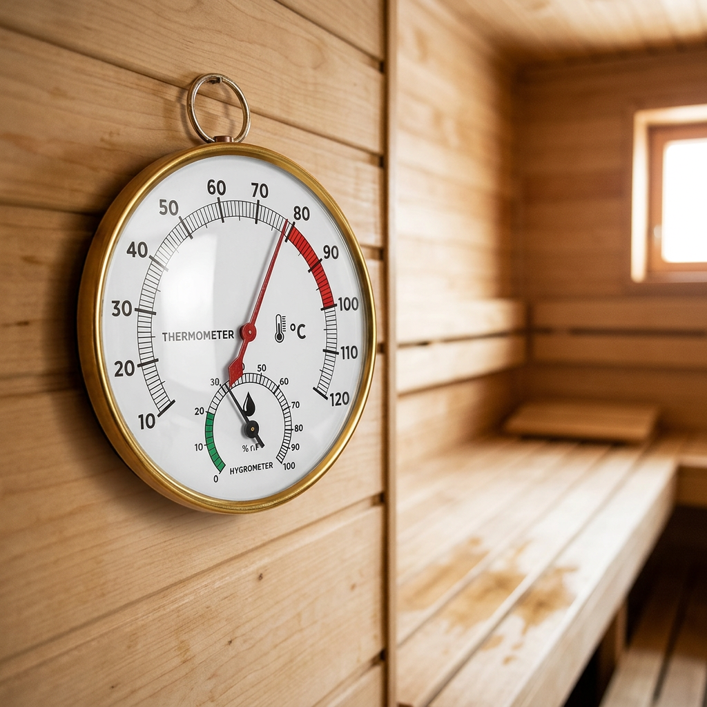 Sauna Temperature Gauge, lifestyle photo
