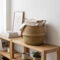Seagrass Wicker Basket, lifestyle photo