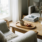 Solid Wood Dessert Plate, lifestyle photo