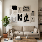 Abstract Boho Line Art Posters, wall art, lifestyle photo
