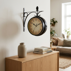 Double-Sided Station Wall Clock, lifestyle photo