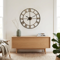 Roman Numeral Metal Wall Clock, lifestyle photo