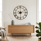 Roman Numeral Metal Wall Clock, lifestyle photo