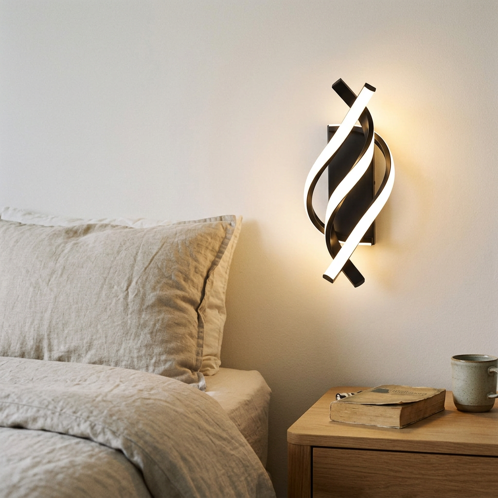 Spiral LED Wall Lamp, lifestyle photo