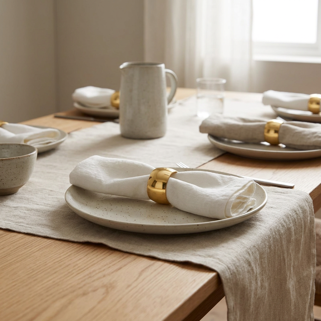Metal Napkin Rings, lifestyle photo