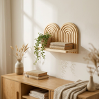 Boho Arched Wall Shelf, lifestyle photo