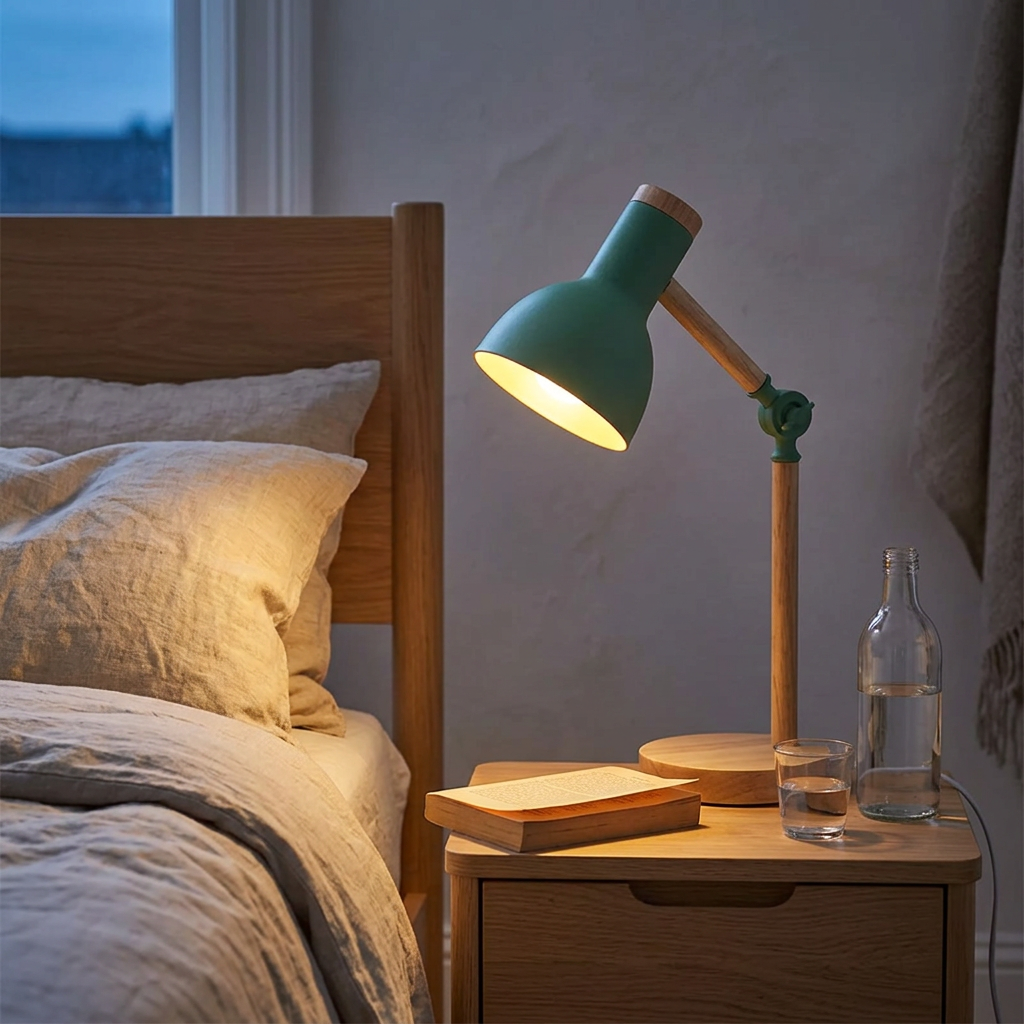 Nordic Wooden Table Lamp, lifestyle photo