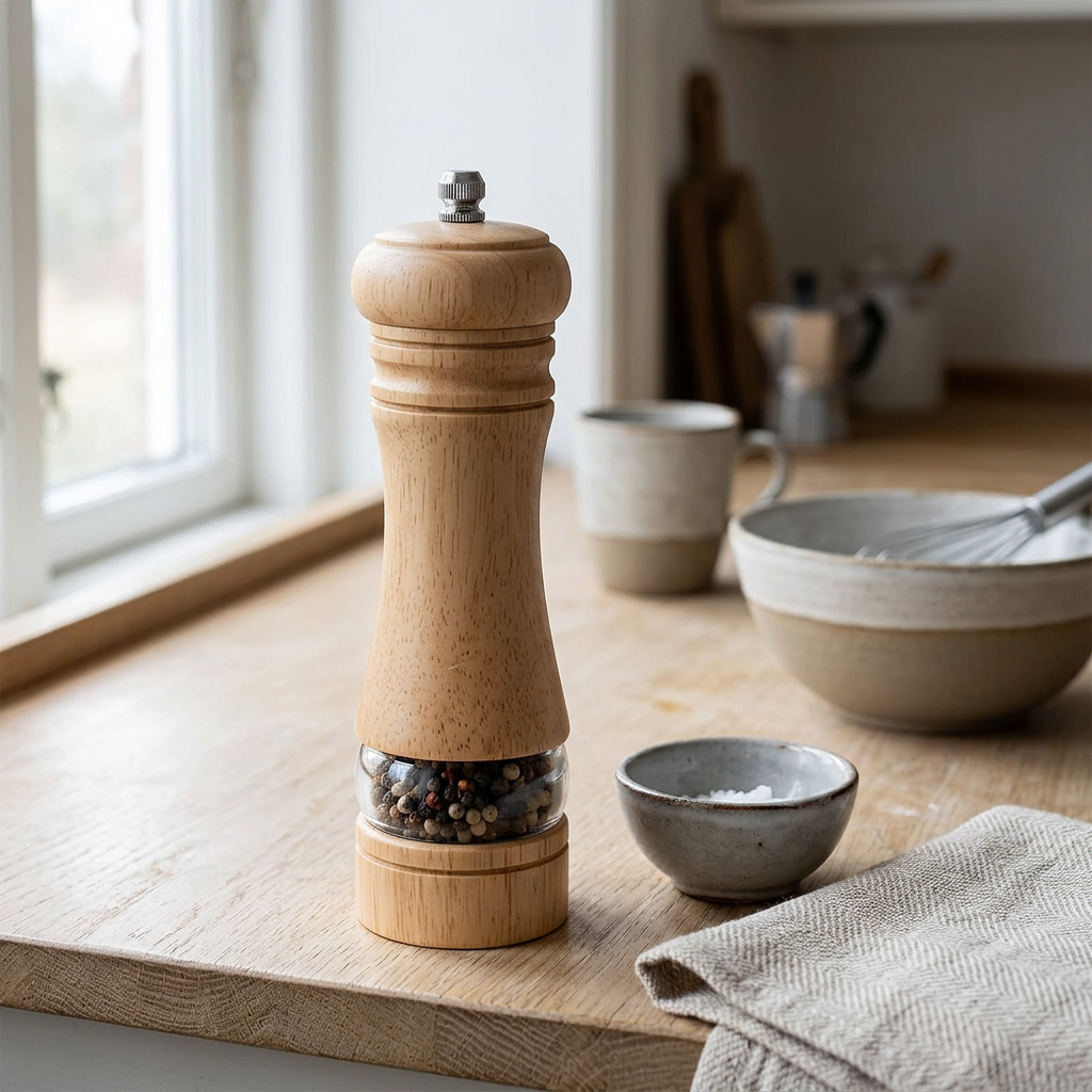 Wooden Pepper Mill, lifestyle photo