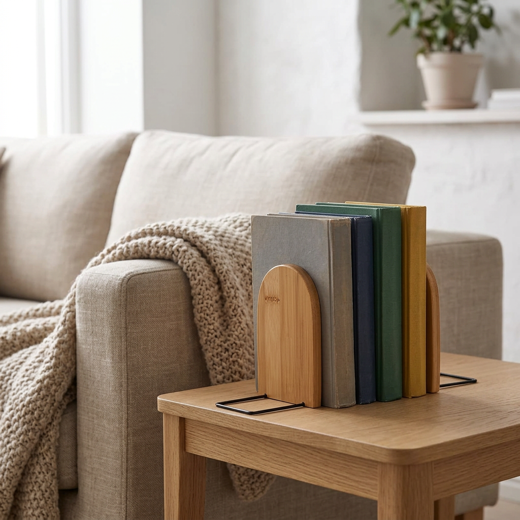 Bamboo Bookends Set of 2, lifestyle photo