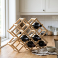 Stackable Wooden Wine Rack, lifestyle photo
