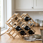 Stackable Wooden Wine Rack, lifestyle photo