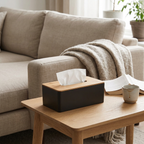 Bamboo Cover Tissue Box, lifestyle photo