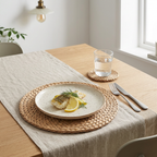 Woven Straw Placemat Set, lifestyle photo