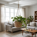 Hanging Jute Planter Basket, lifestyle photo