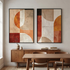 Design 06 wabi sabi print set of 2, terracotta