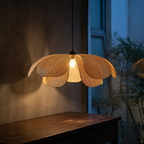 Rattan Petal Pendant Light, lifestyle photo