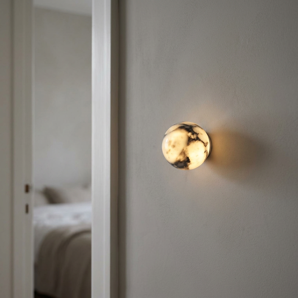 Marble Sphere Wall Light, lifestyle photo