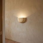 Travertine Half Dome Wall Light, lifestyle photo