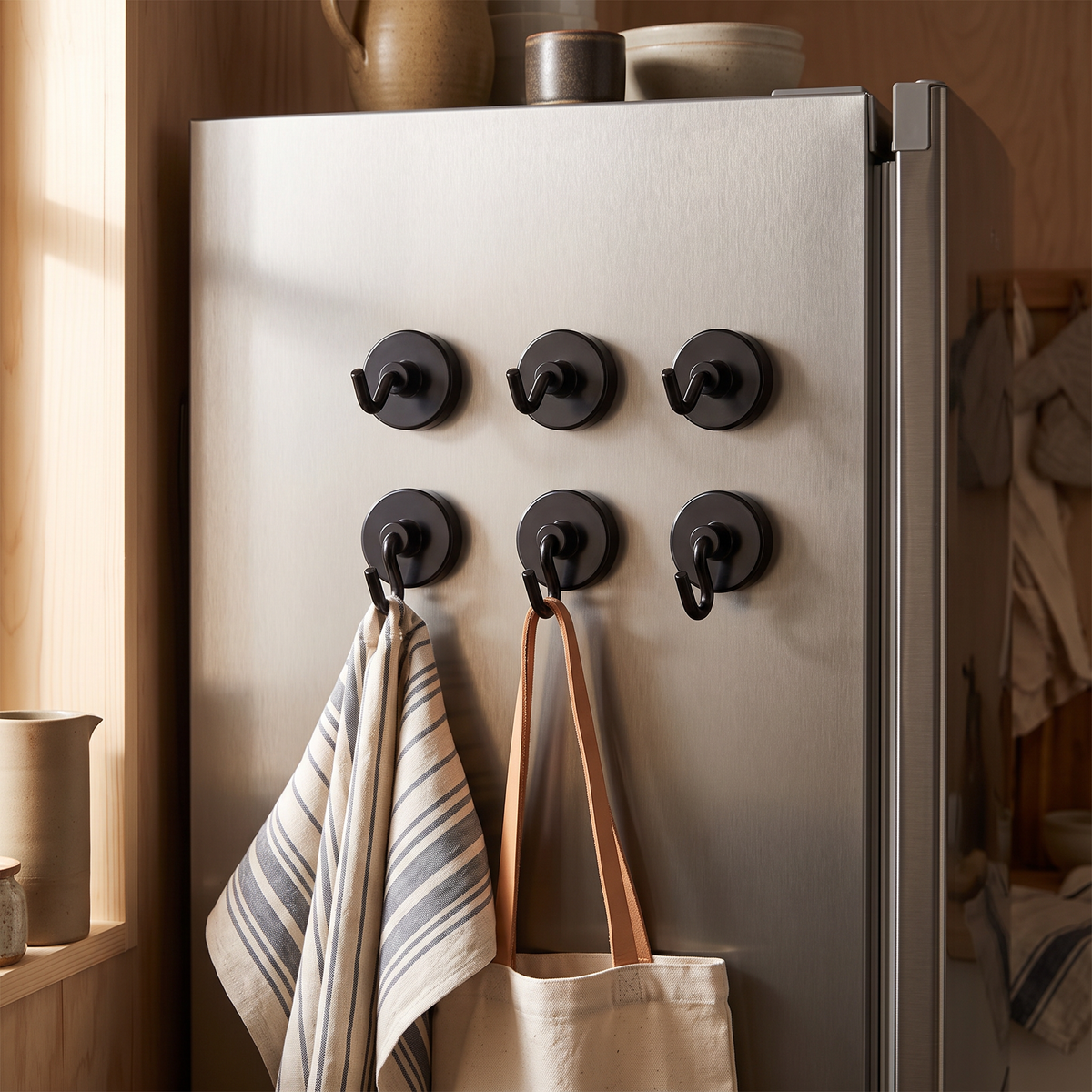 Magnetic Hooks Set of 6, lifestyle photo