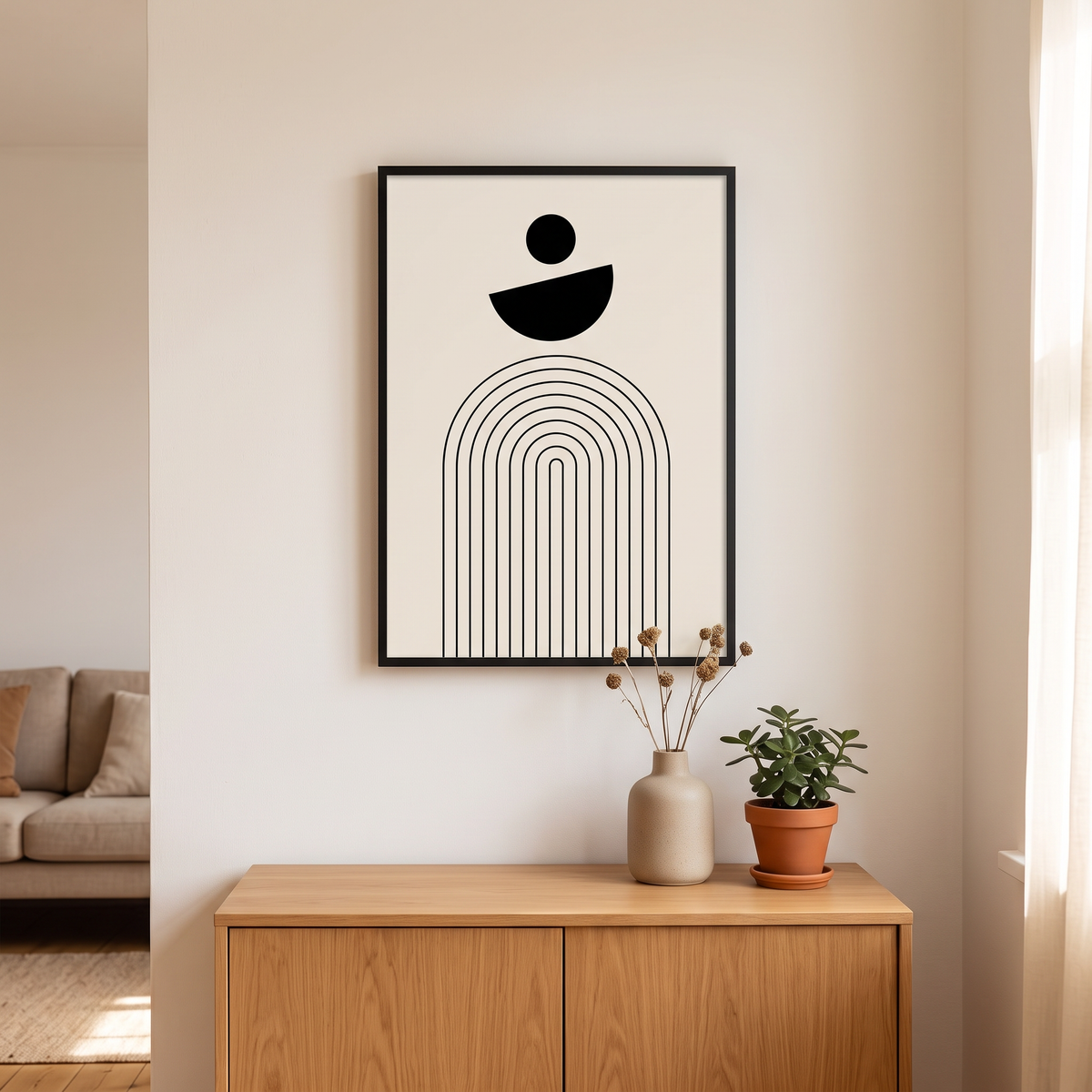 Boho Abstract Canvas Prints, wall art, lifestyle photo