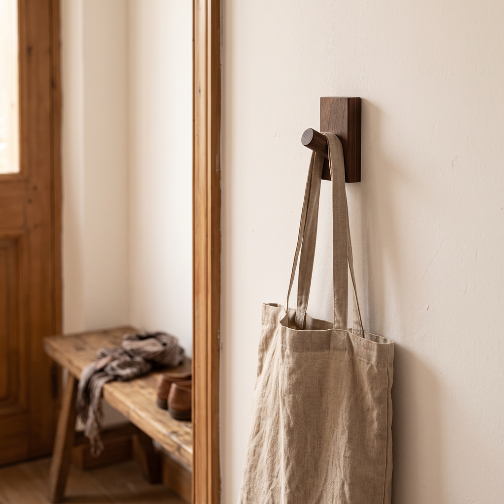 Nordic Wooden Wall Hook, lifestyle photo
