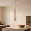 Travertine Tube Pendant Light, lifestyle photo