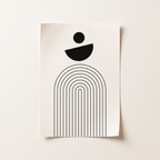Unframed boho arch print laid flat, product photo