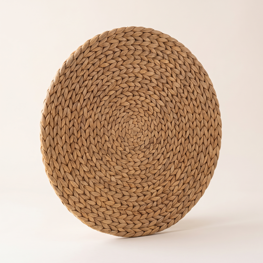 Water hyacinth round placemat, product photo