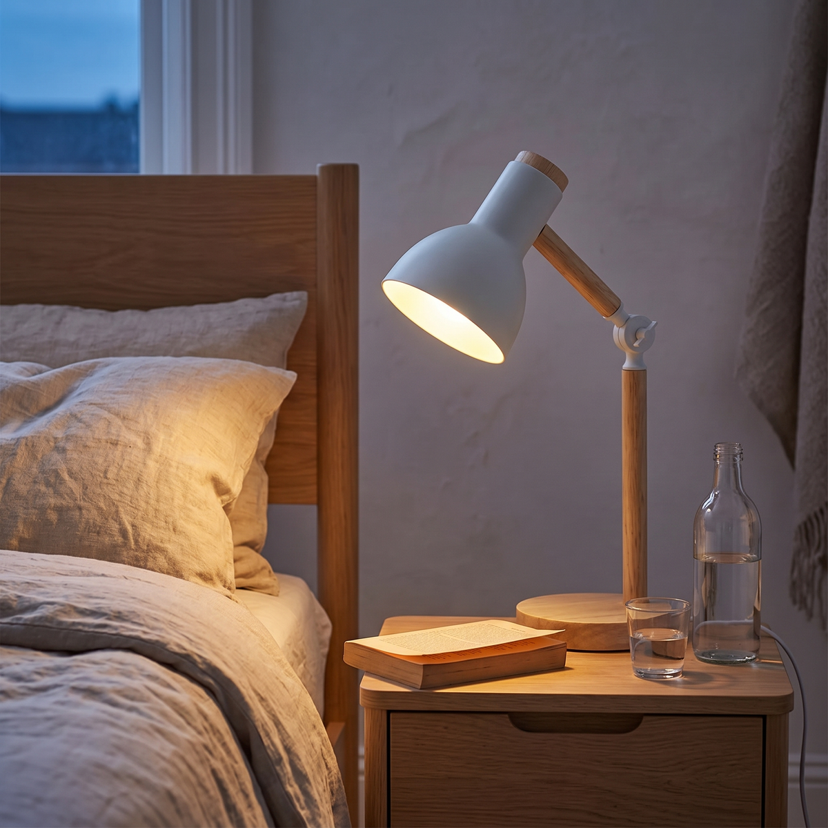 Nordic Wooden Table Lamp, lifestyle photo