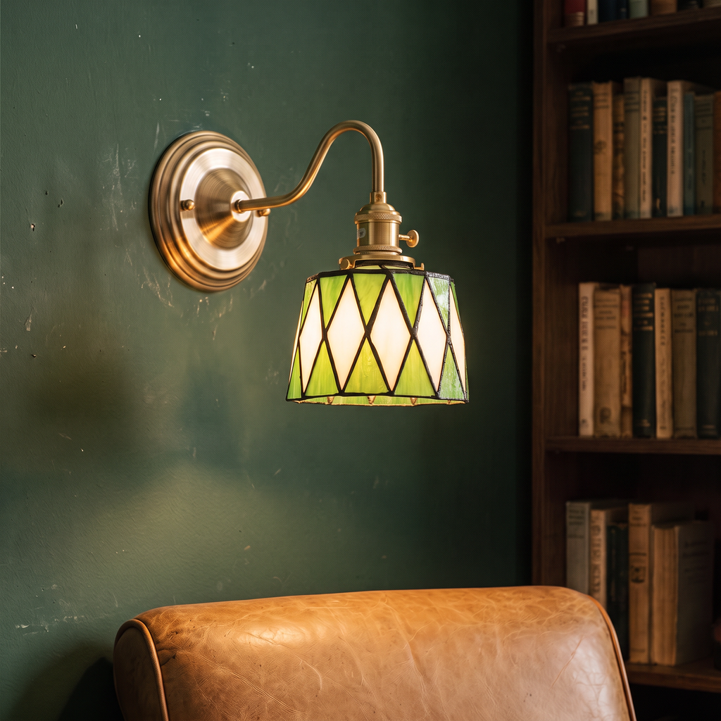 Stained Glass Wall Sconce, lifestyle photo