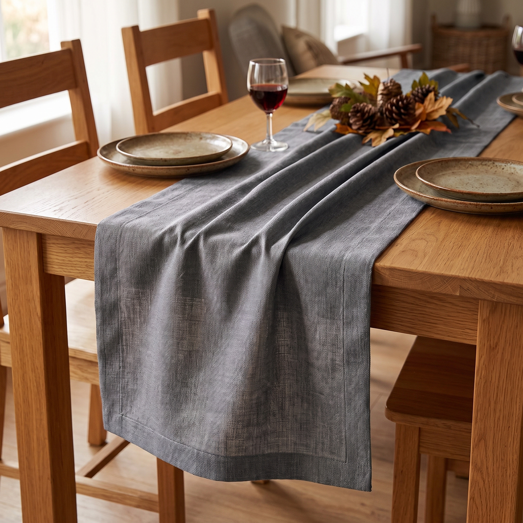 Faux Linen Table Runner, lifestyle photo