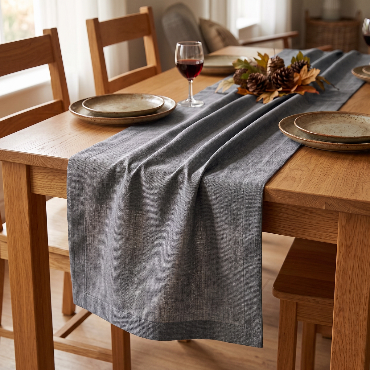 Faux Linen Table Runner, lifestyle photo
