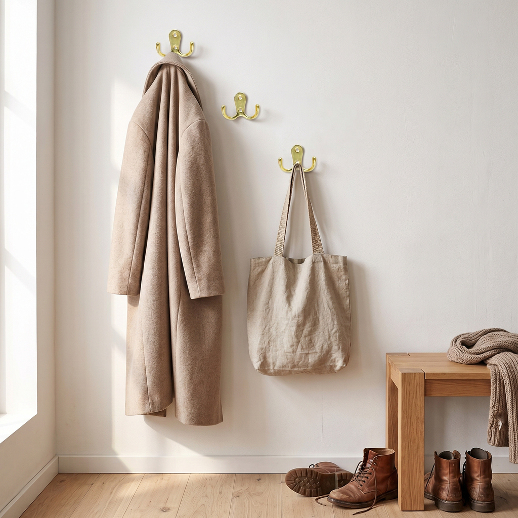 Wall Mounted Coat Hooks Set of 4, lifestyle photo