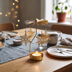 Rotating Metal Candle Carousel, lifestyle photo
