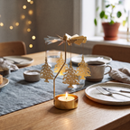 Rotating Metal Candle Carousel, lifestyle photo