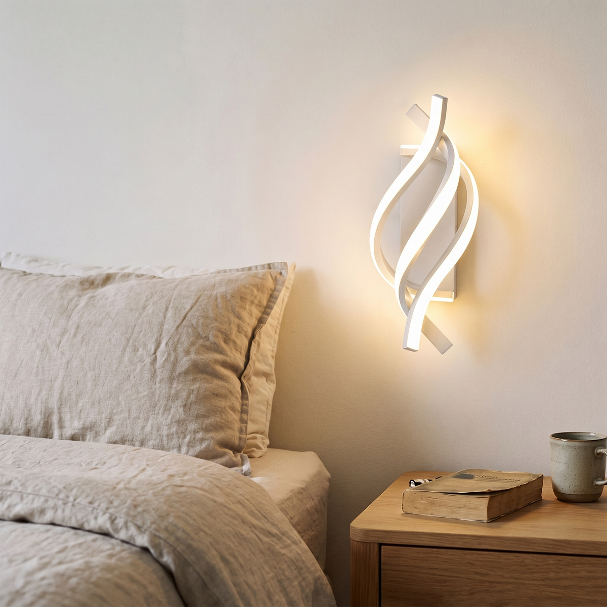 Spiral LED Wall Lamp, lifestyle photo