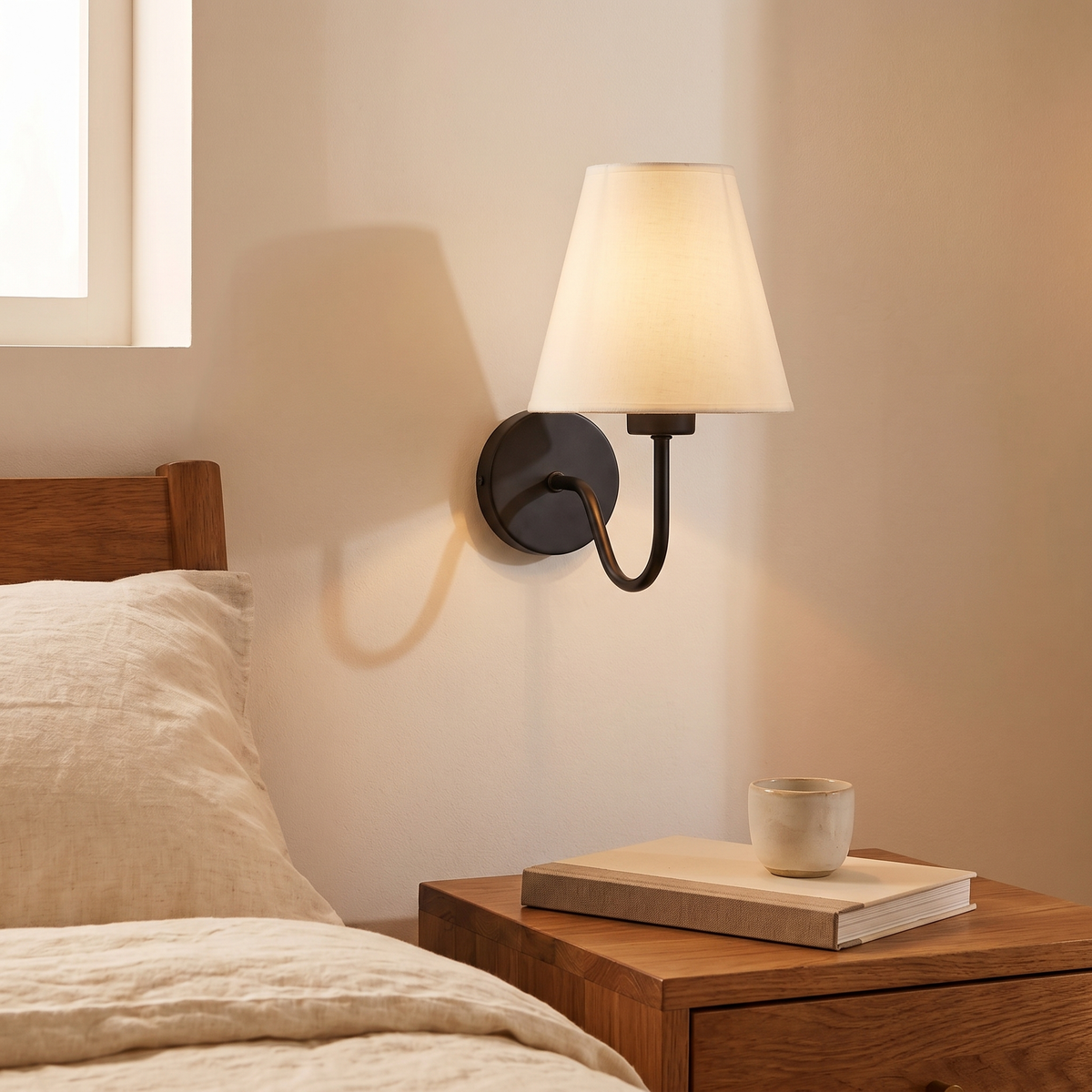 Fabric Shade Wall Lamp, lifestyle photo