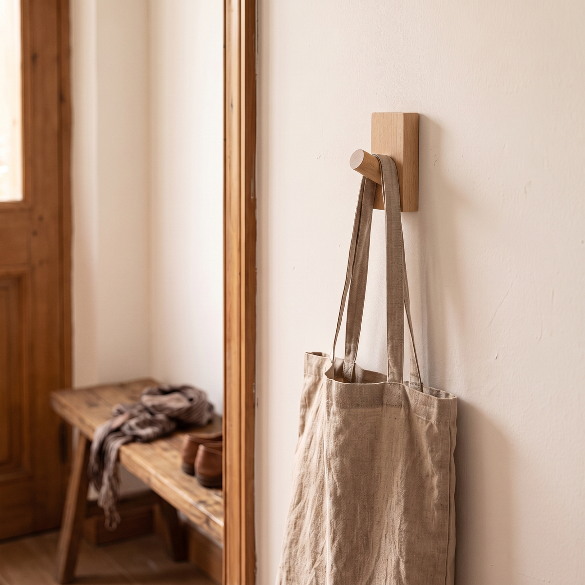 Nordic Wooden Wall Hook, lifestyle photo