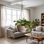 Hanging Jute Planter Basket, lifestyle photo
