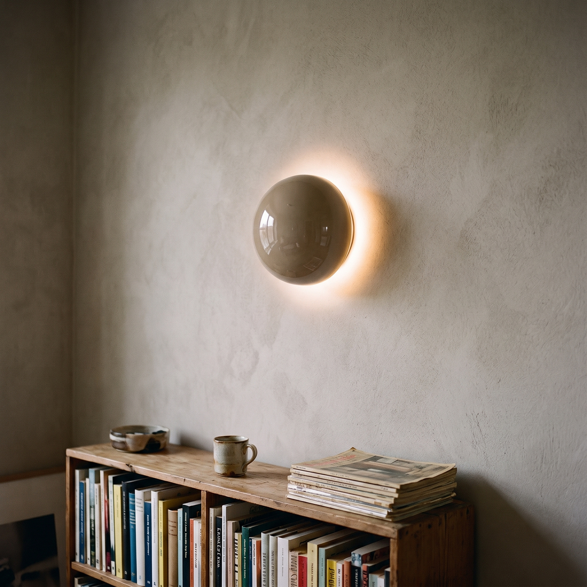 Glossy Sphere Wall Lamp, lifestyle photo