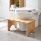 Bamboo Toilet Stool, bathroom accessory, lifestyle photo