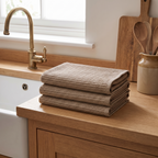 Waffle Weave Kitchen Towels Set of 3, lifestyle photo