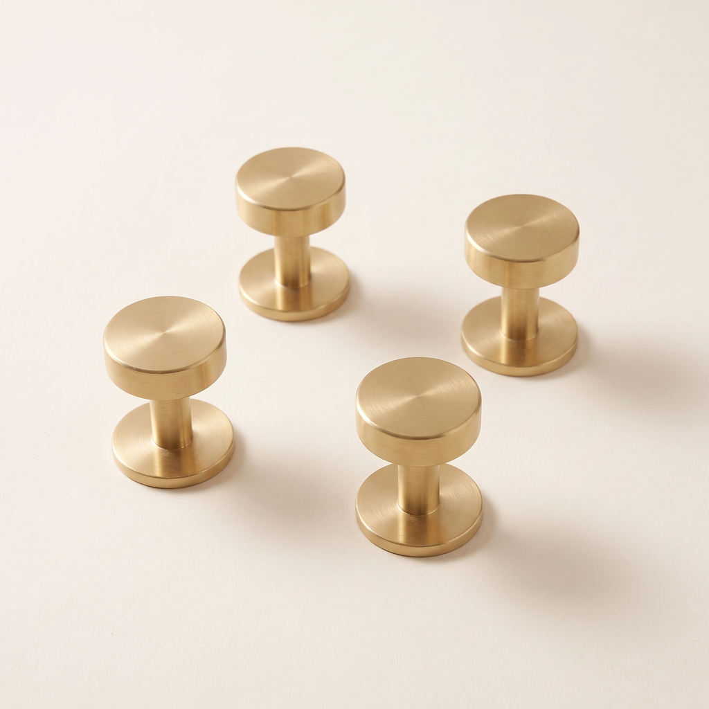 Brass wall hooks set of 4, product photo