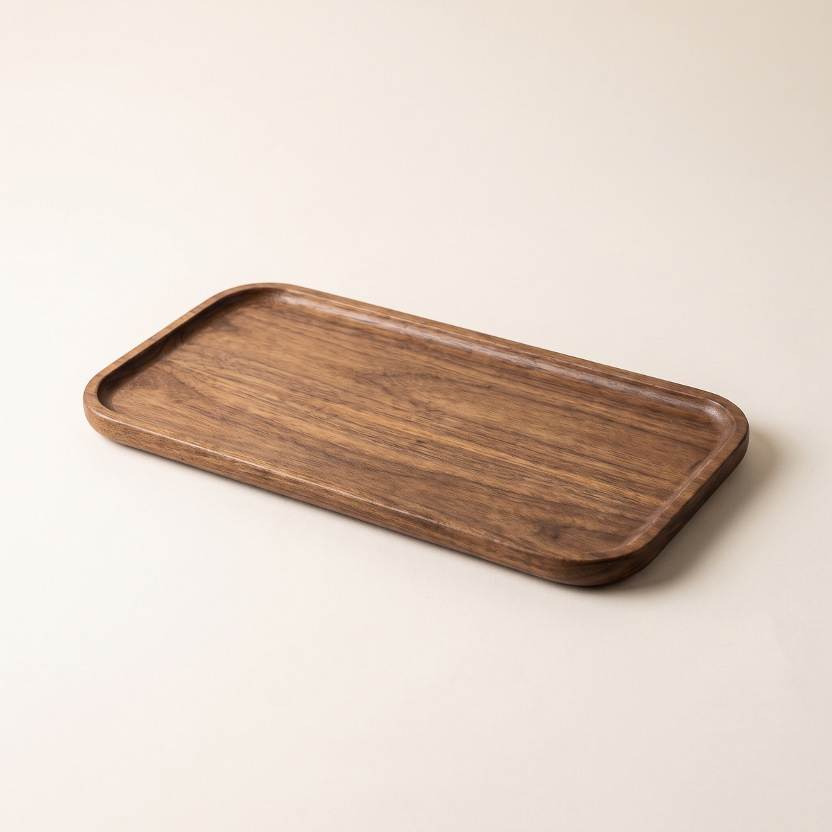 Natural wood serving tray, product photo