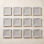 Striped linen cotton napkins set of 12, product photo