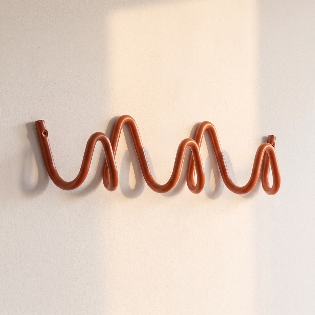 Wave wall coat rack, product photo