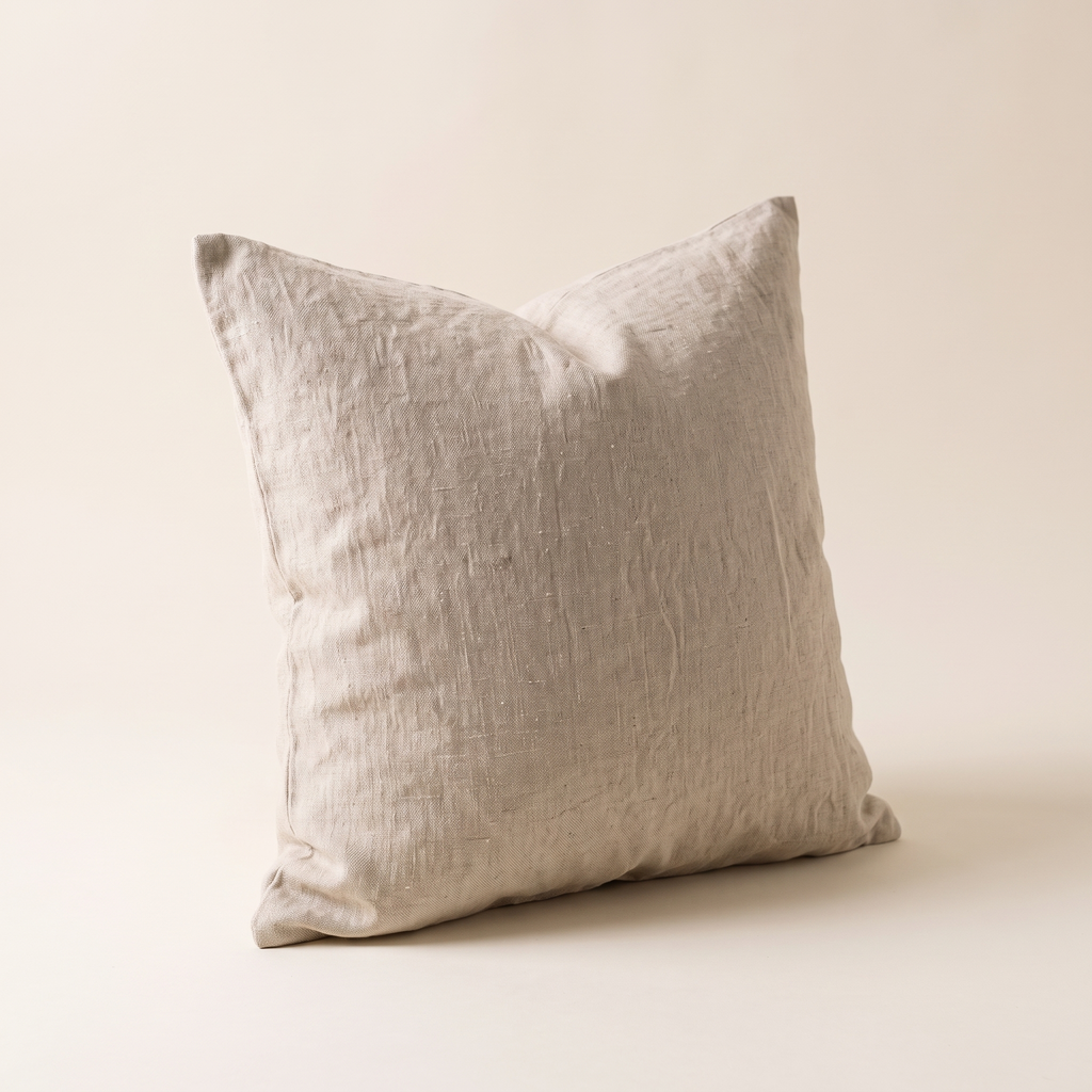 Pure linen pillow cover, product photo