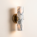 Marble slab wall sconce, product photo
