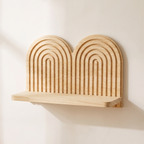 Boho arched wall shelf, product photo